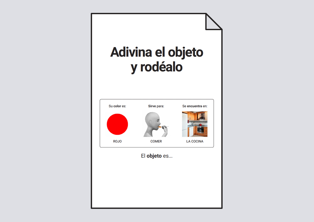 Adivina el objeto y rodéalo