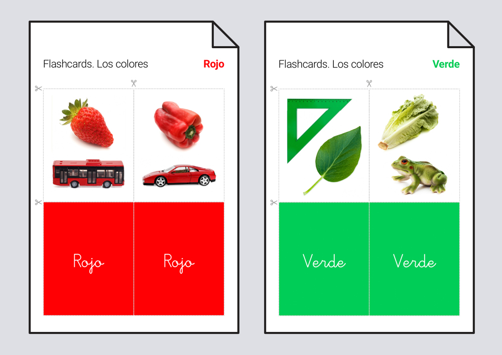 Flashcards. Los colores