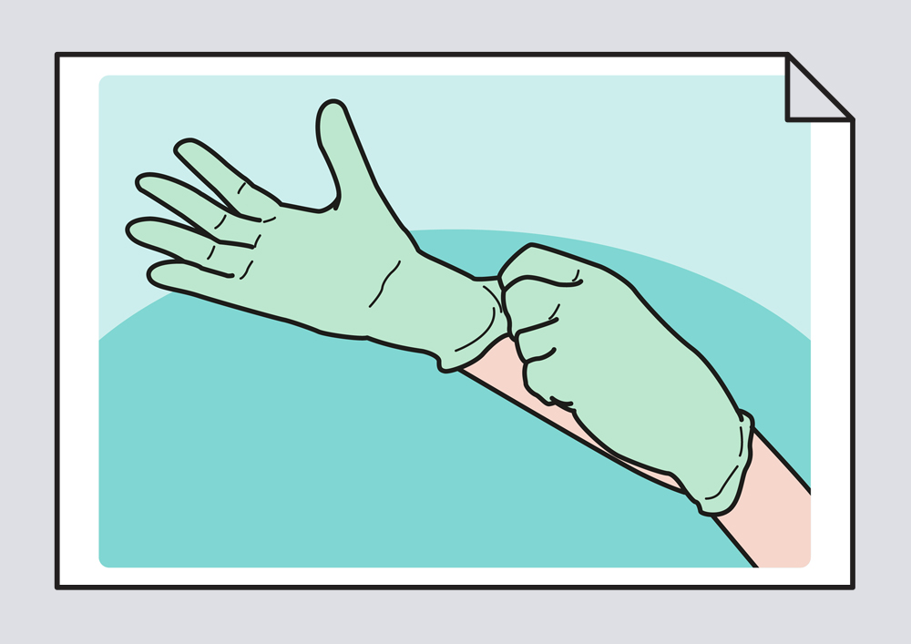 Colocación y retirada de guantes sanitarios