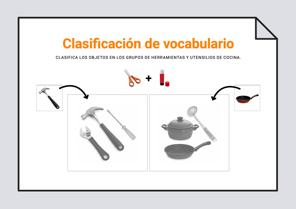 Letrista halcón acuerdo Clasificación de vocabulario. Herramientas y utensilios de cocina:  Vocabulario #Soyvisual