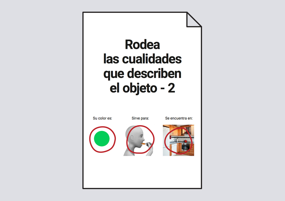 Rodea las cualidades del objeto 2