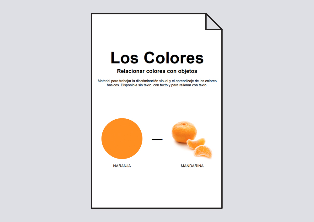 Relacionar colores con objetos