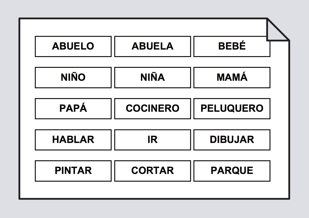 Láminas, fotos y pictogramas