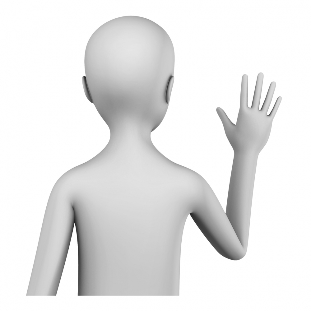 Imagen en la que aparece una persona despidiéndose