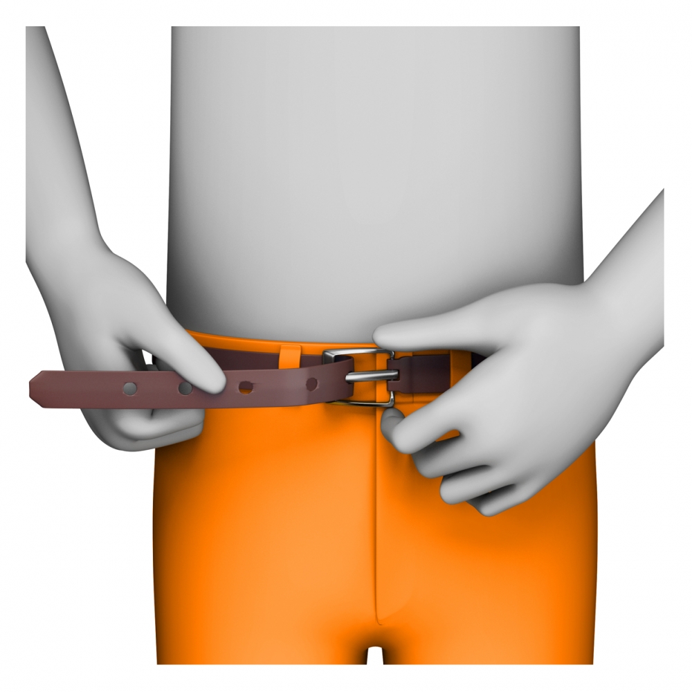 Imagen del verbo abrochar el cinturón