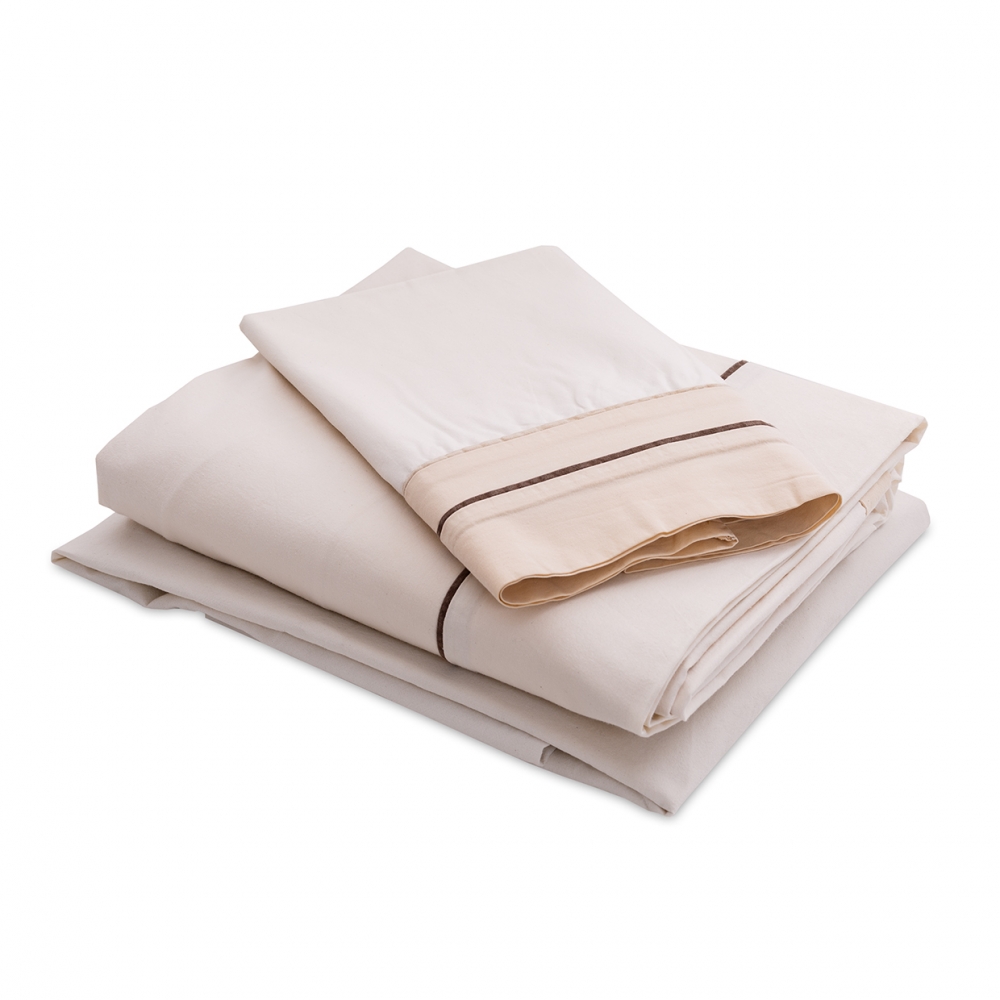 Imagen en la que se ve un juego de sábanas dobladas