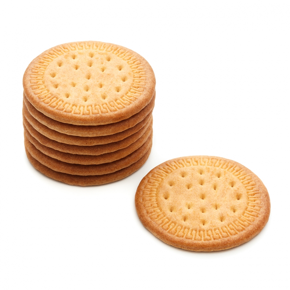 Imagen en la que se ve un montón de galletas apiladas y una galleta suelta a su derecha