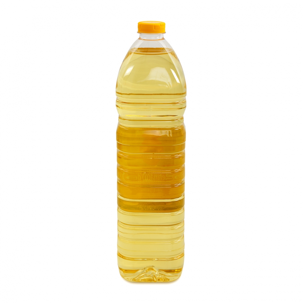 Imagen en la que se ve una botella de aceite de girasol