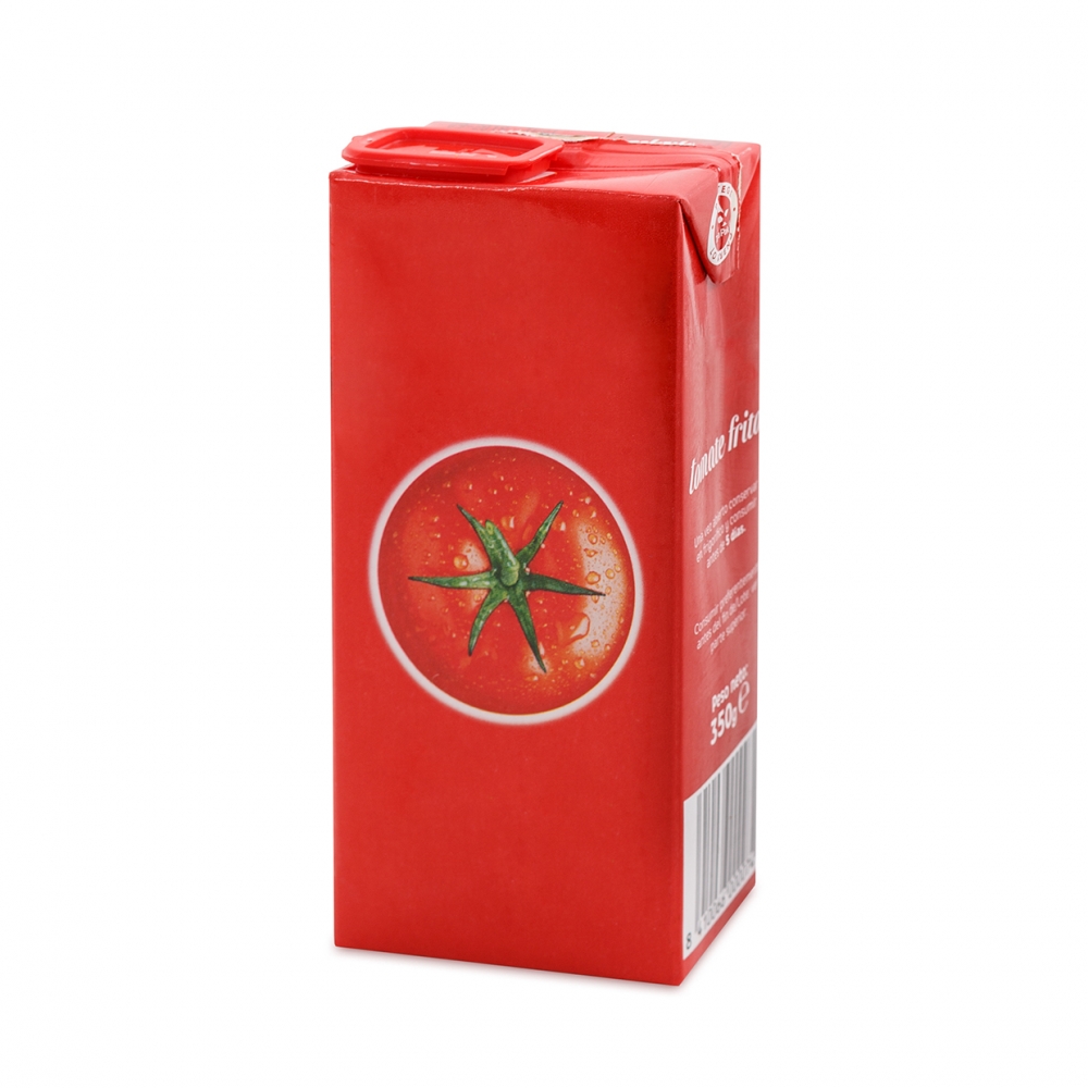 Imagen en la que se ve un bote de tomate frito