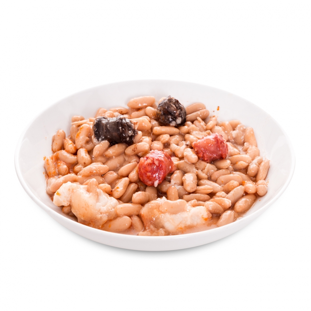 Imagen en la que se ve un plato de fabada