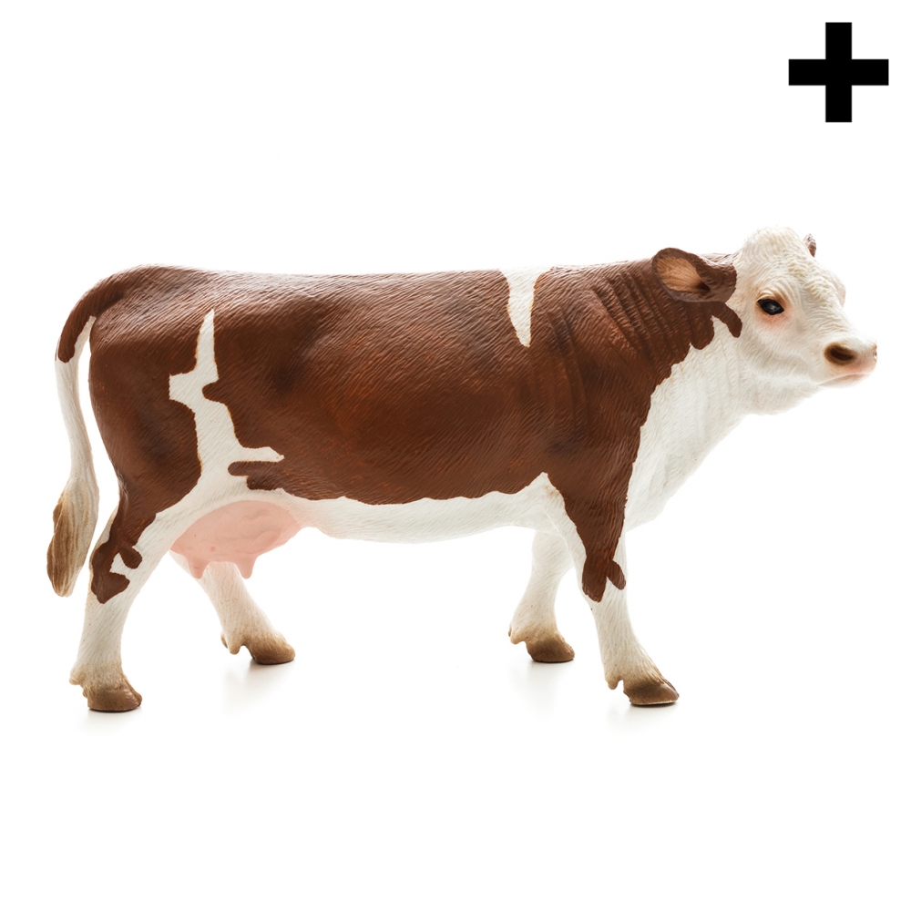 Imagen en la que se ve una vaca en perspectiva lateral