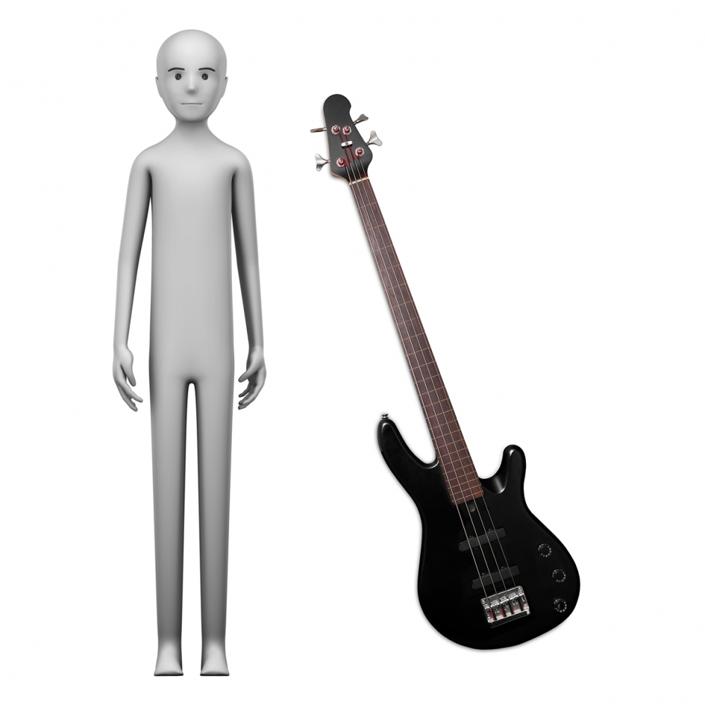 Imagen en la que se ve el concepto de profesión bajista