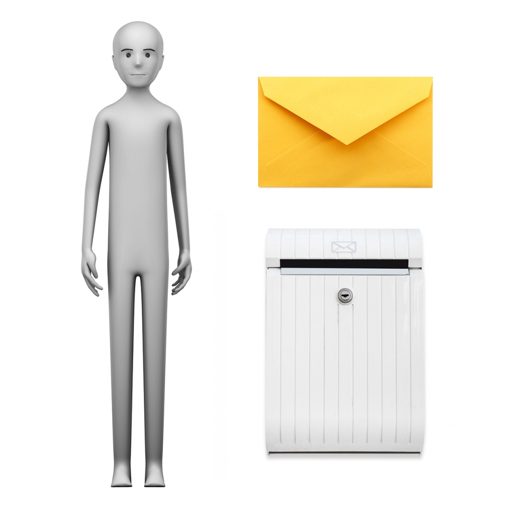 Imagen en la que se ve el concepto de cartero o cartera