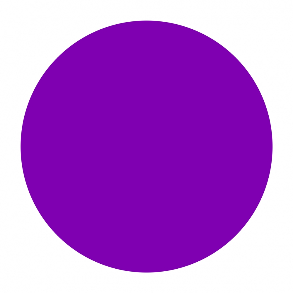 Imagen en la que se ve un círculo de color morado