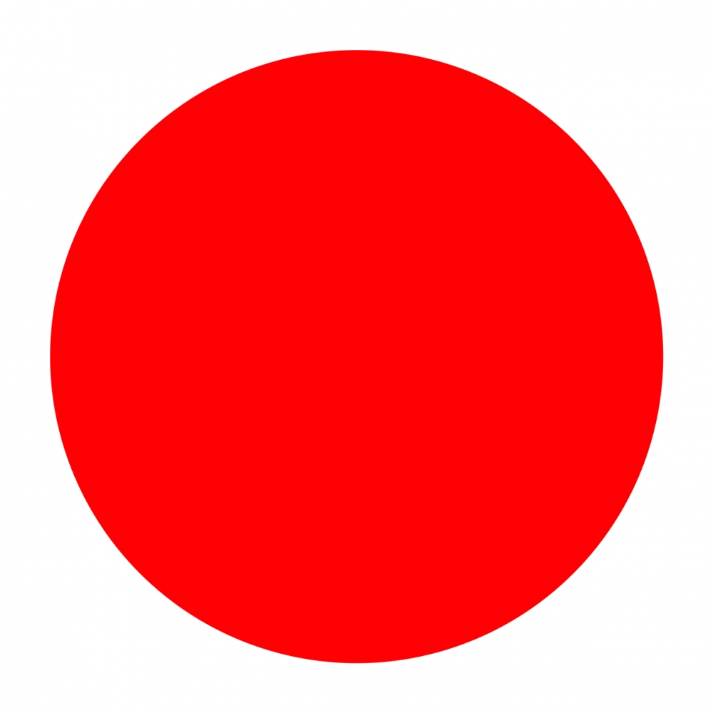 Imagen en la que se ve un círculo de color rojo