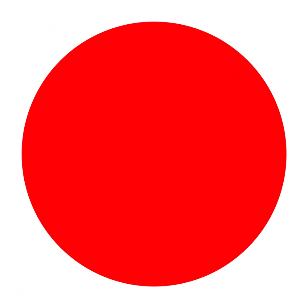 Imagen en la que se ve un círculo de color rojo