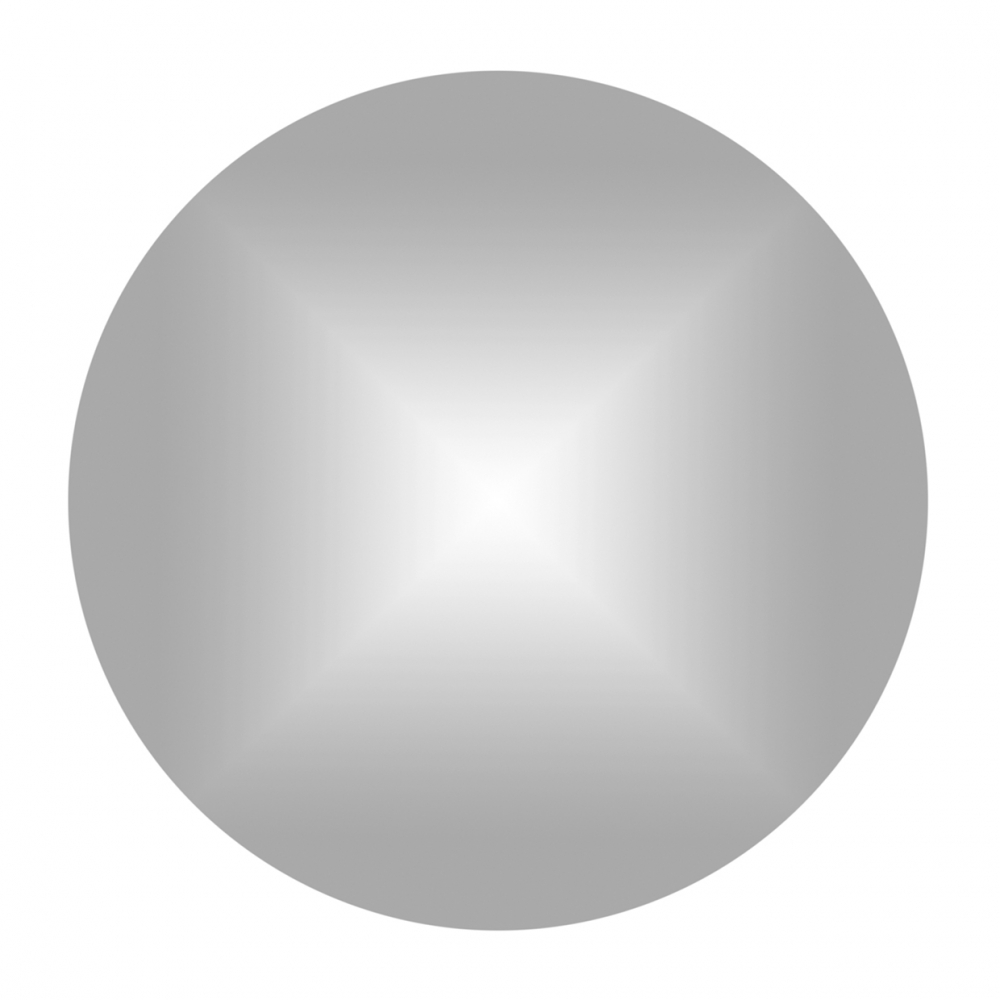 Imagen en la que se ve un círculo de color plateado