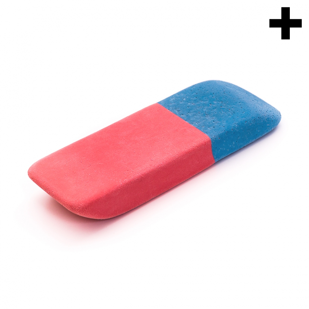 Imagen en la que aparece el plural del concepto goma de borrar