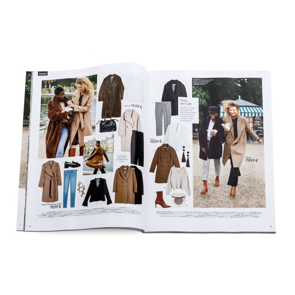 Imagen en la que se ve un catálogo de ropa