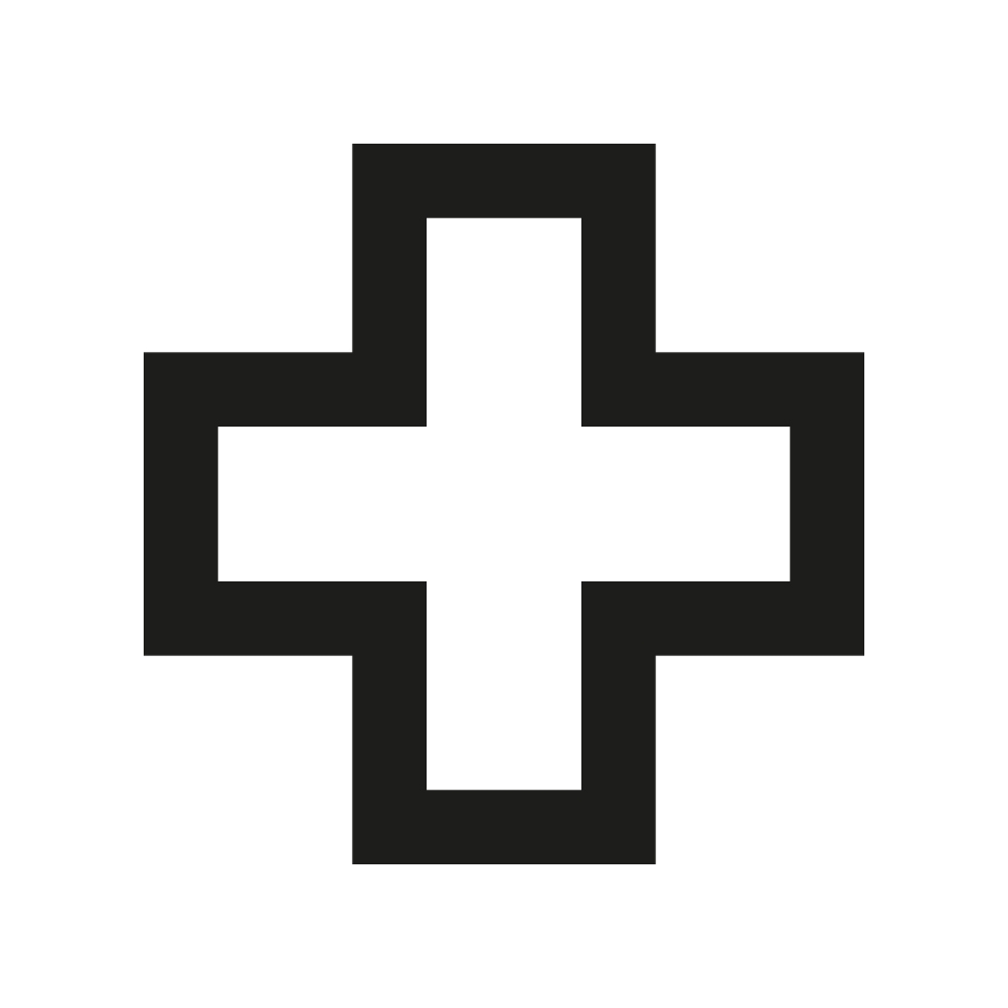 Imagen en la que se ve una cruz con el trazo en color negro