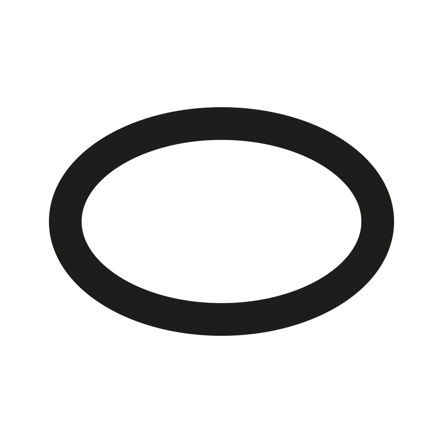 Imagen en la que se ve una elipse con el trazo en color negro