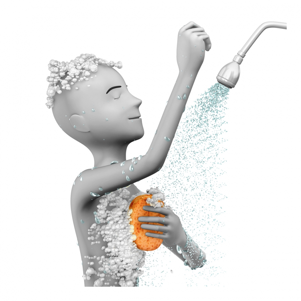 Imagen de la acción enjabonarse