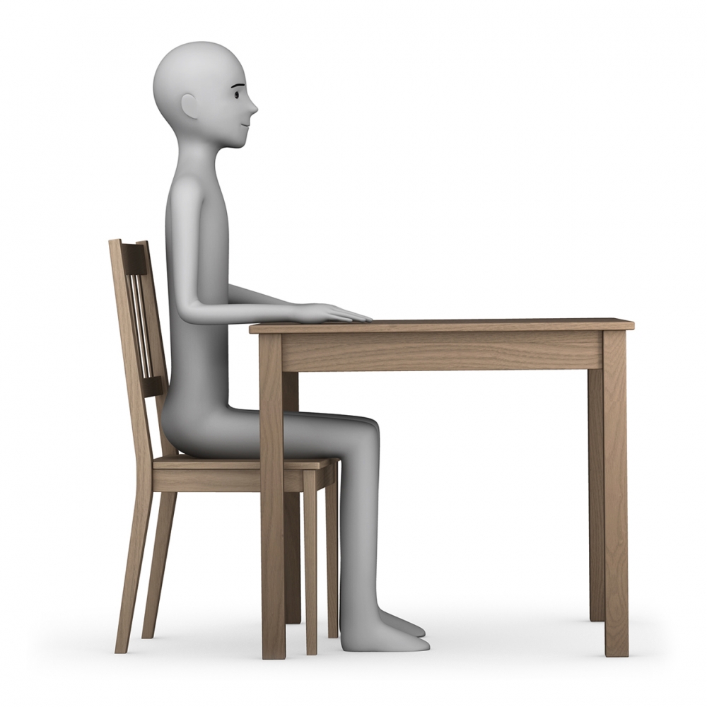 Imagen del verbo estar sentado