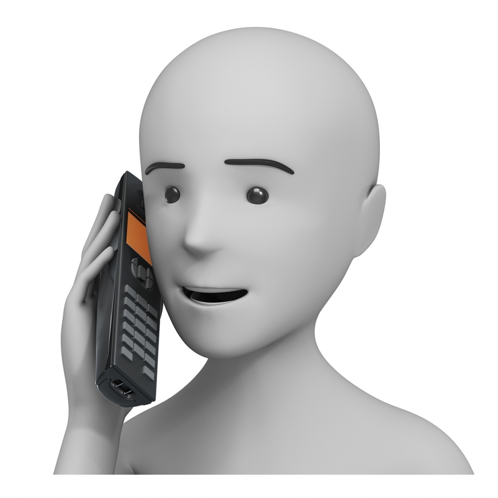Imagen de una persona hablando por teléfono