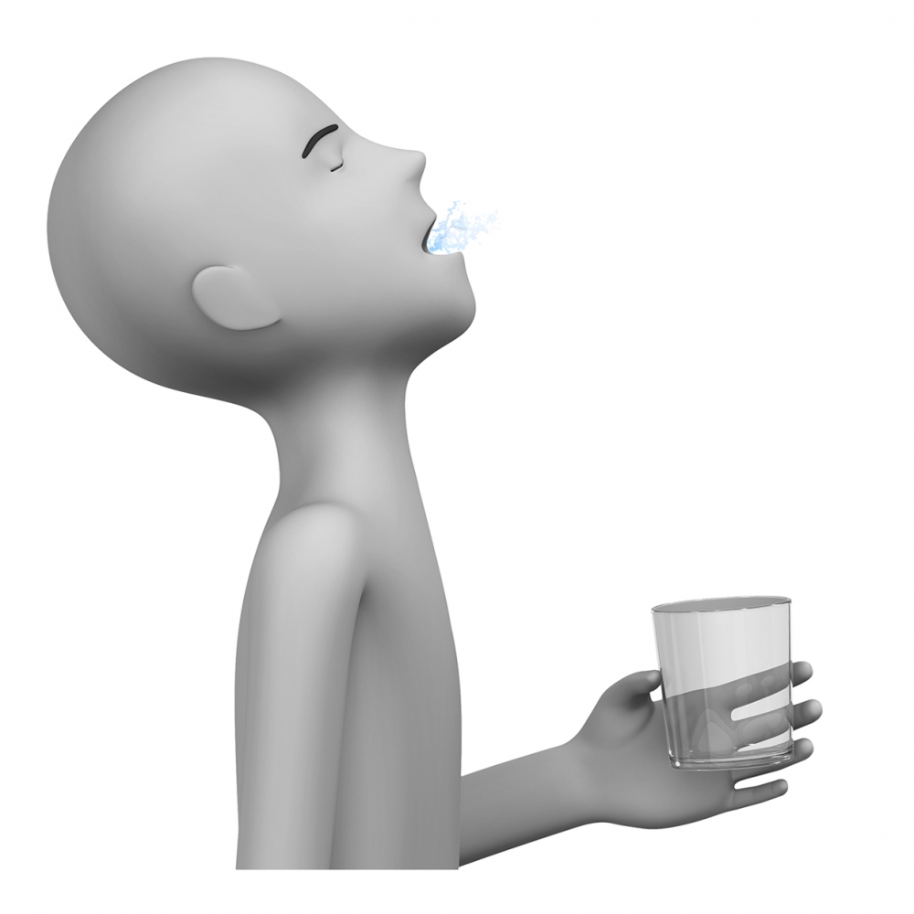 Imagen de la acción hacer gárgaras