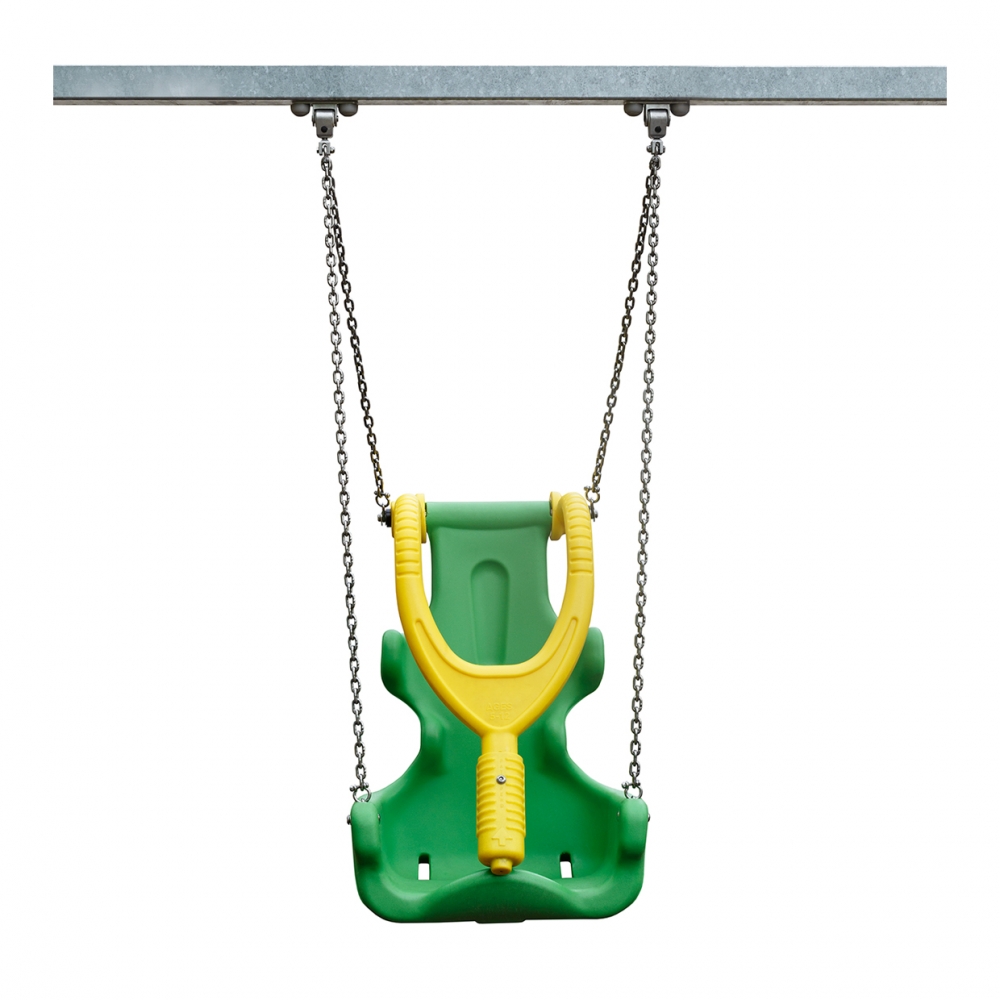 Imagen en la que se ve un columpio adaptado