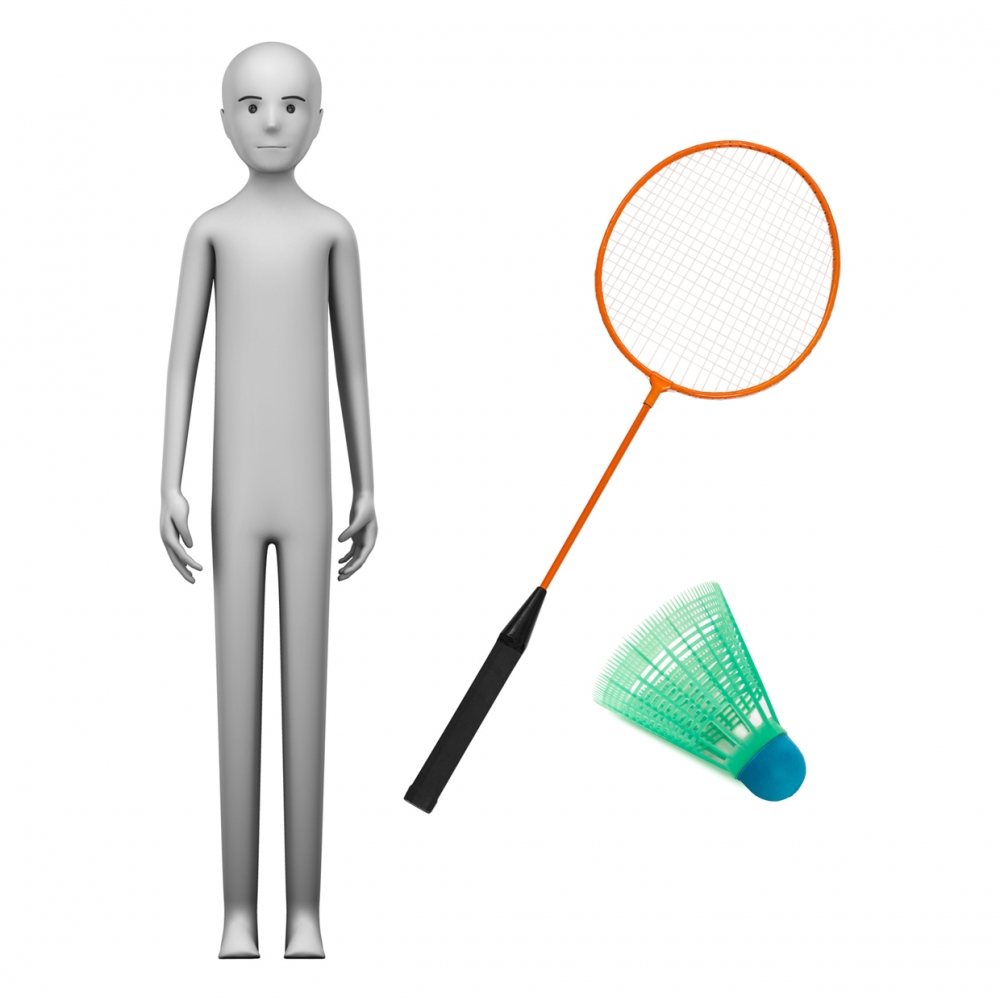 Imagen en la que se ve el concepto jugador de bádminton