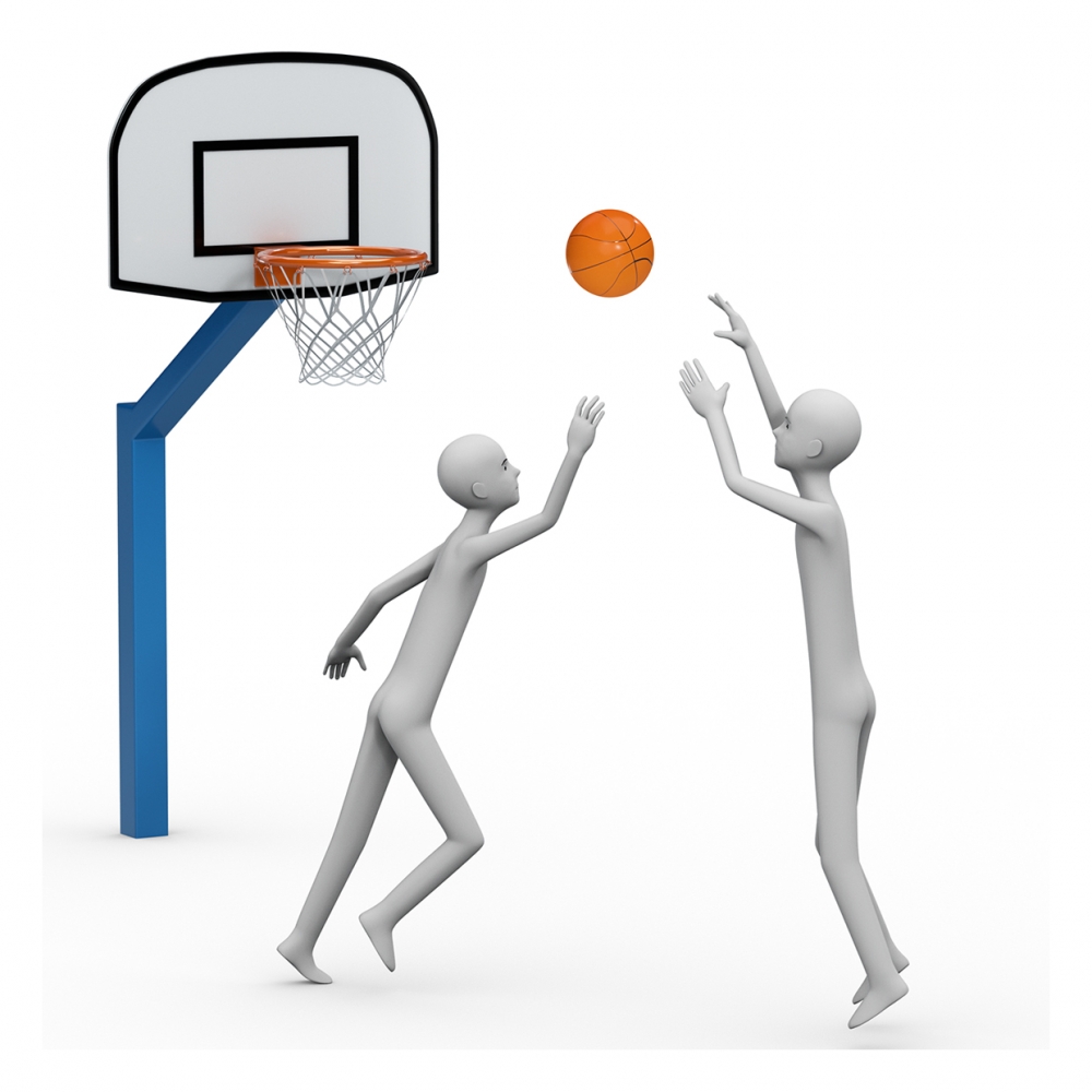 Imagen del verbo jugar al baloncesto