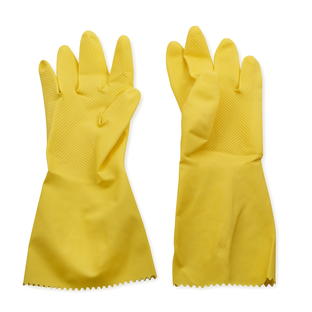 Imagen en la que se ven un par de guantes de limpieza