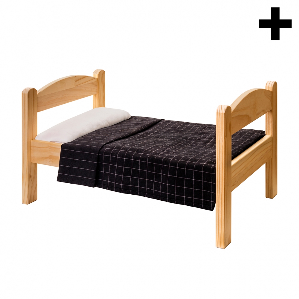 Imagen en la que se ve una cama de madera individual