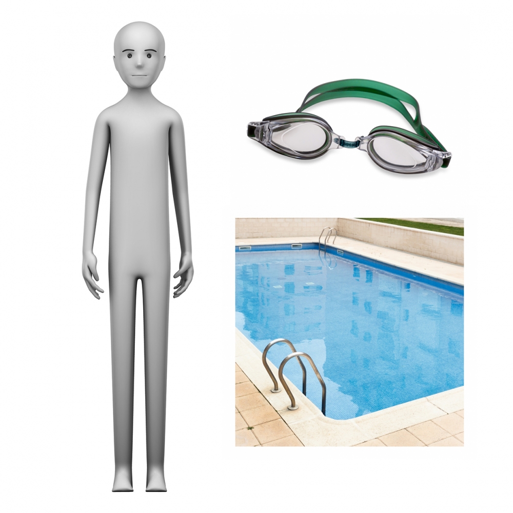 Imagen en la que se ve el concepto de nadador o nadadora