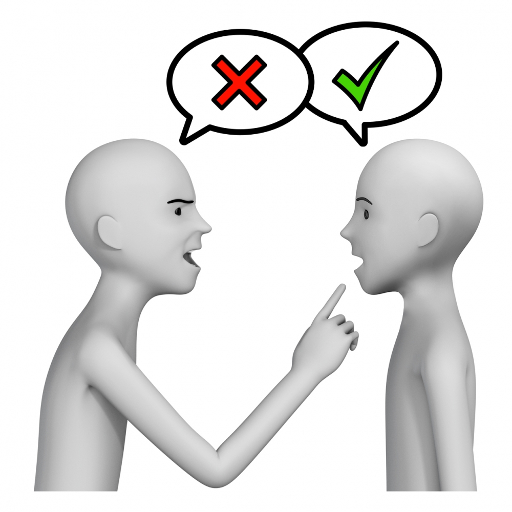 Imagen en la que se ve el concepto oponerse