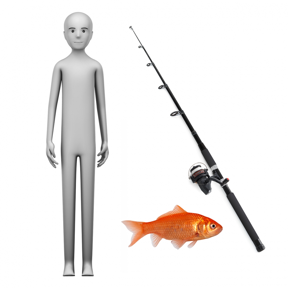 Imagen en la que se ve el concepto de pescador o pescadora