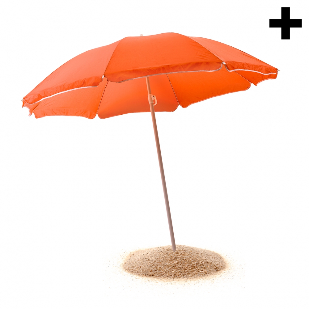 Imagen en la que se ve el plural del concepto sombrilla de playa