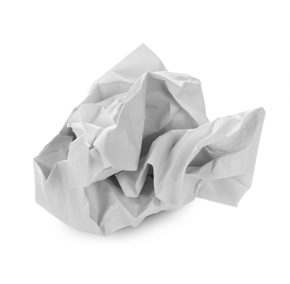 Imagen en la que se ve un papel arrugado