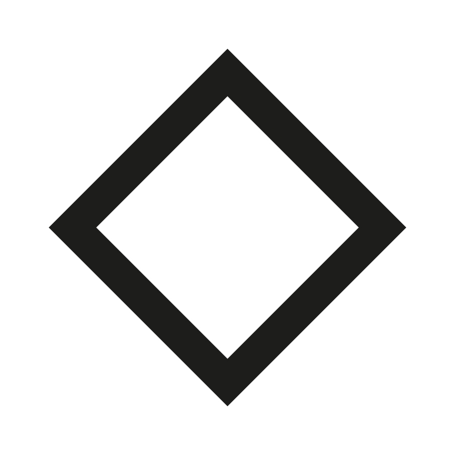 Imagen en la que se ve un rombo con el trazo en color negro