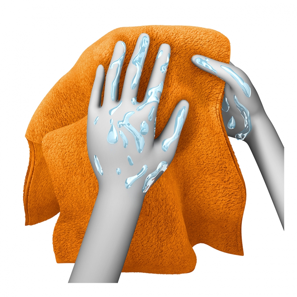 Imagen en la que se ve unas manos secándose con una toalla