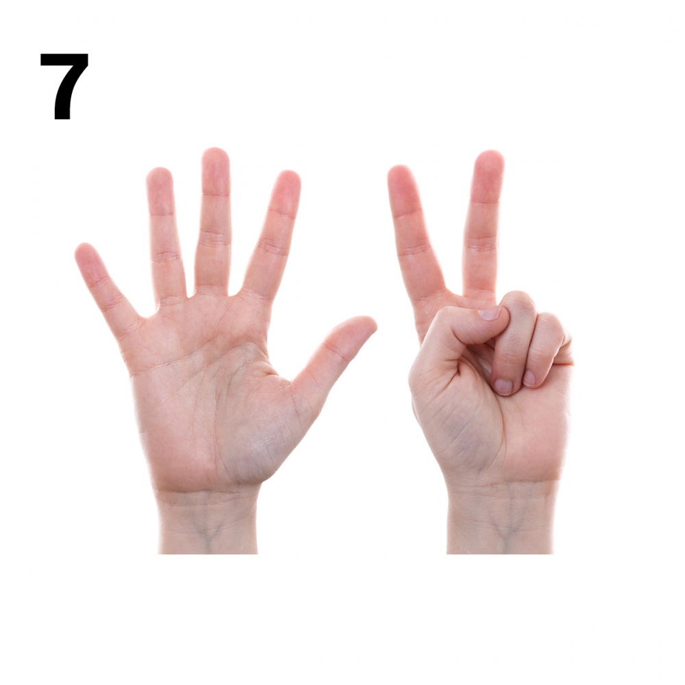 Imagen en la que se representa el número siete