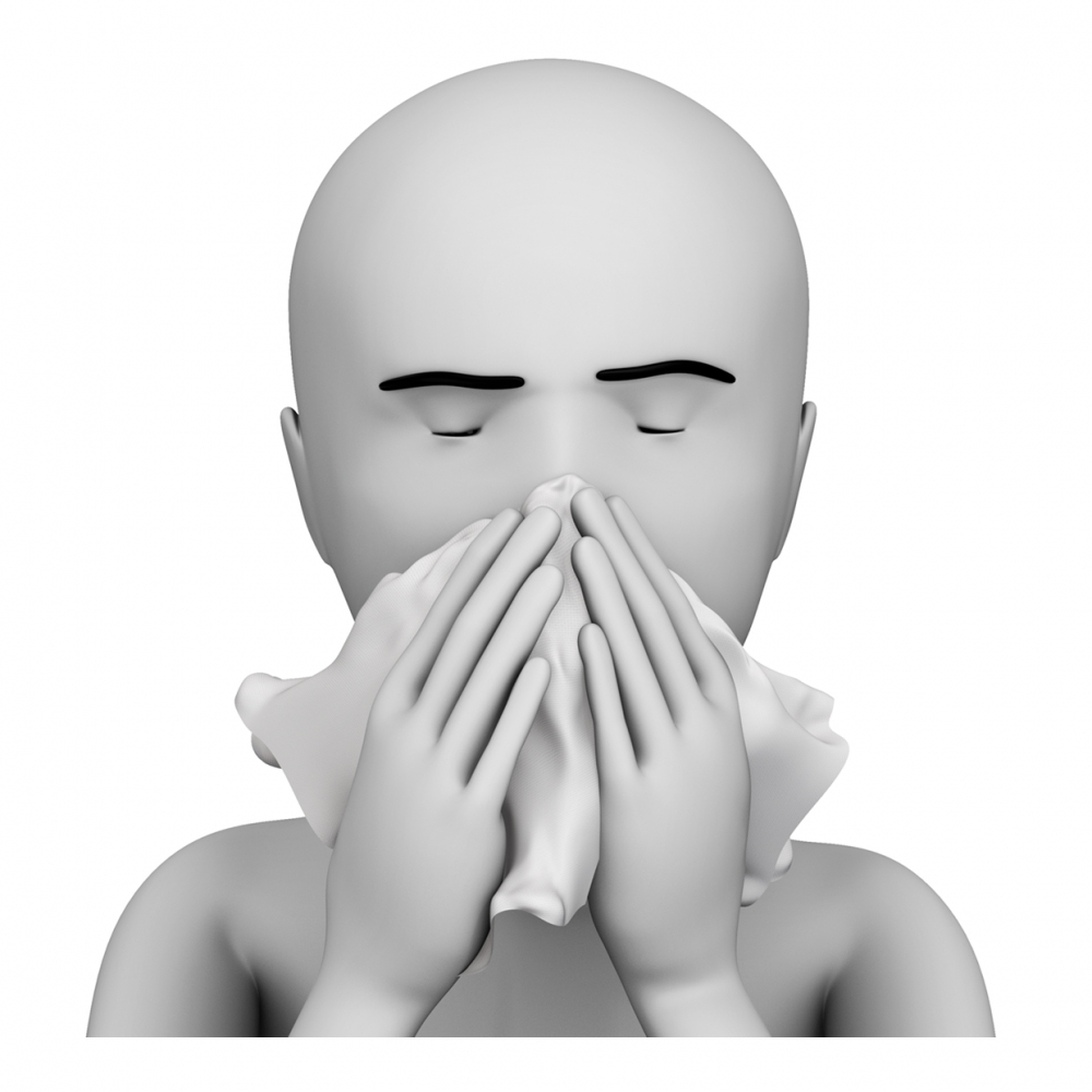 Imagen de una persona sonándose la nariz