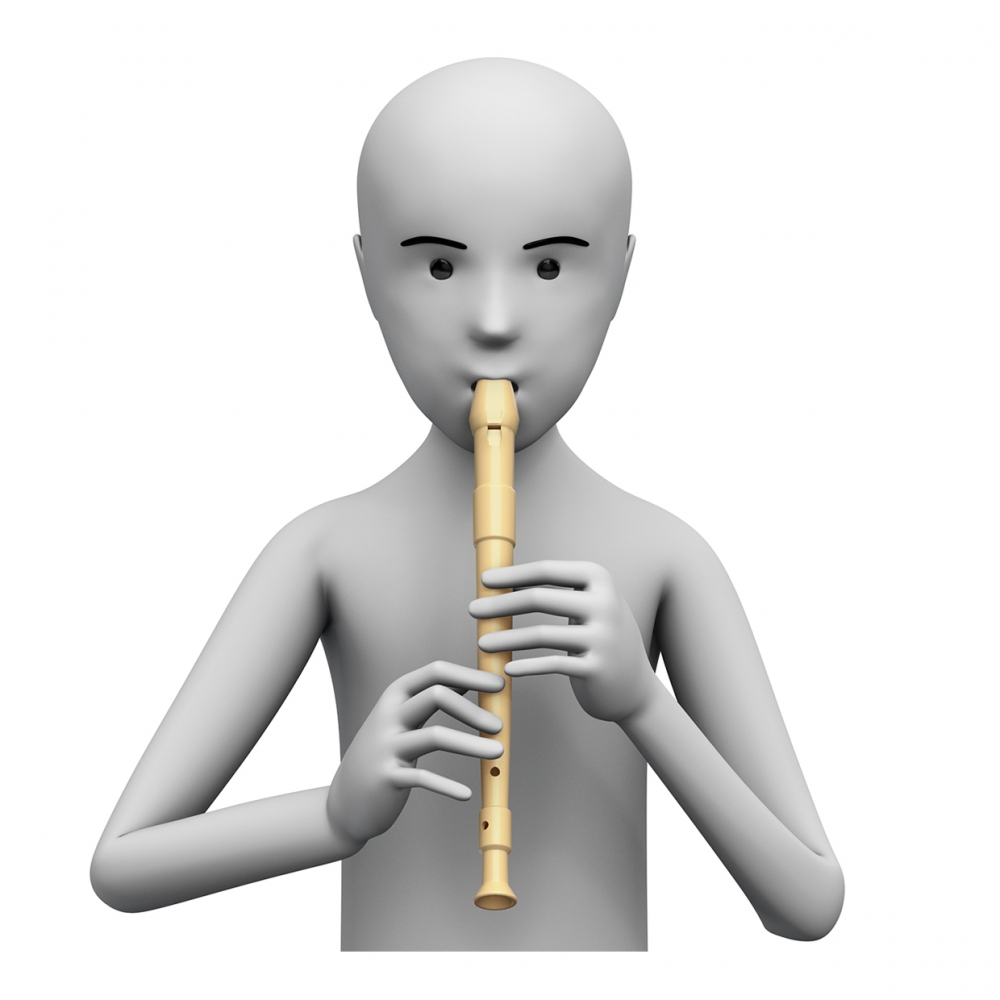 Imagen de una persona tocando la flauta