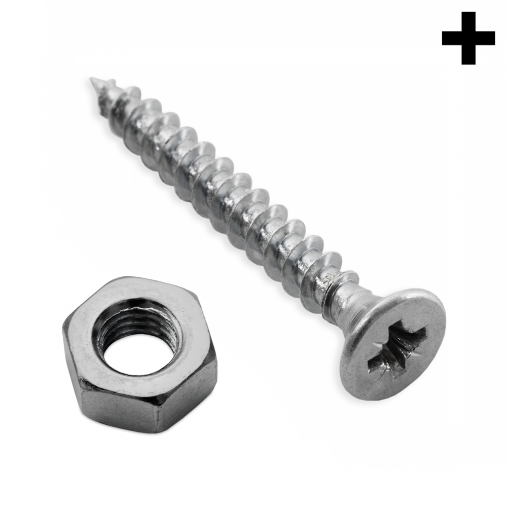Imagen en la que se ve el plural del concepto tornillo y tuerca