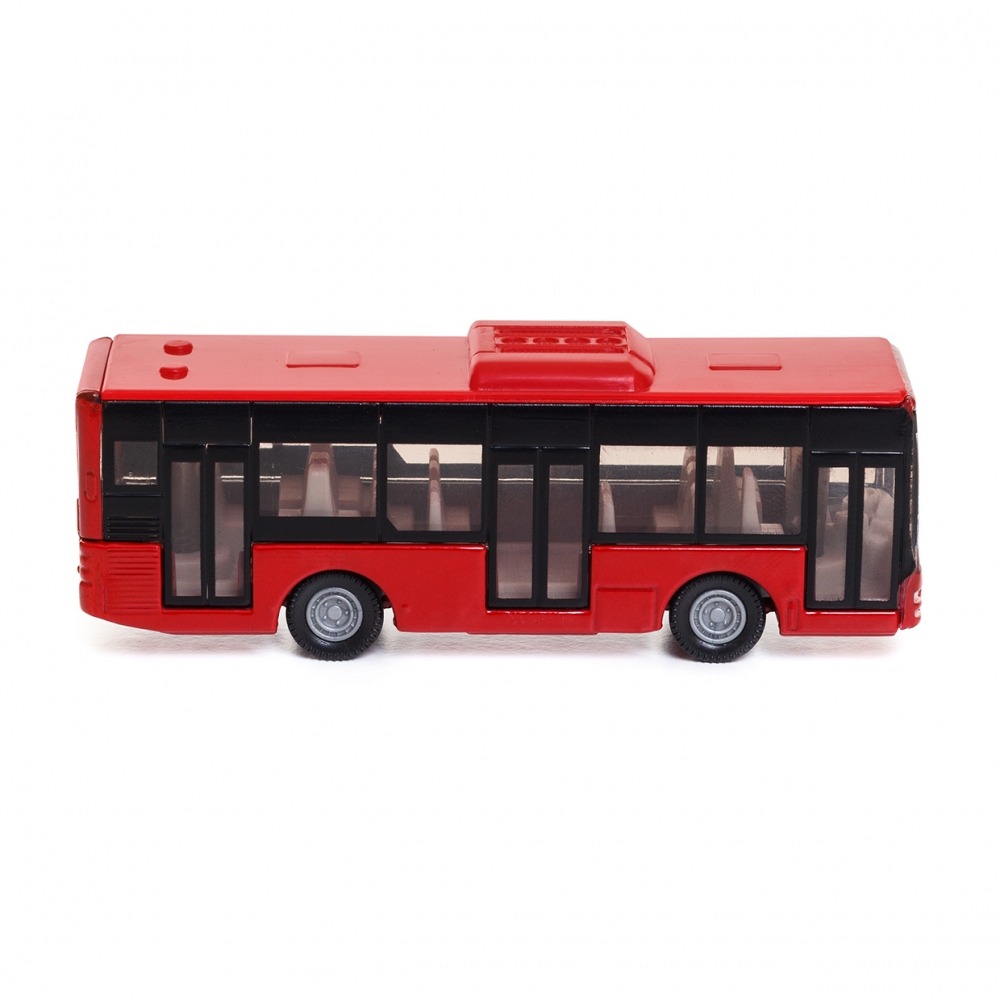 Imagen en la que se ve un autobús rojo