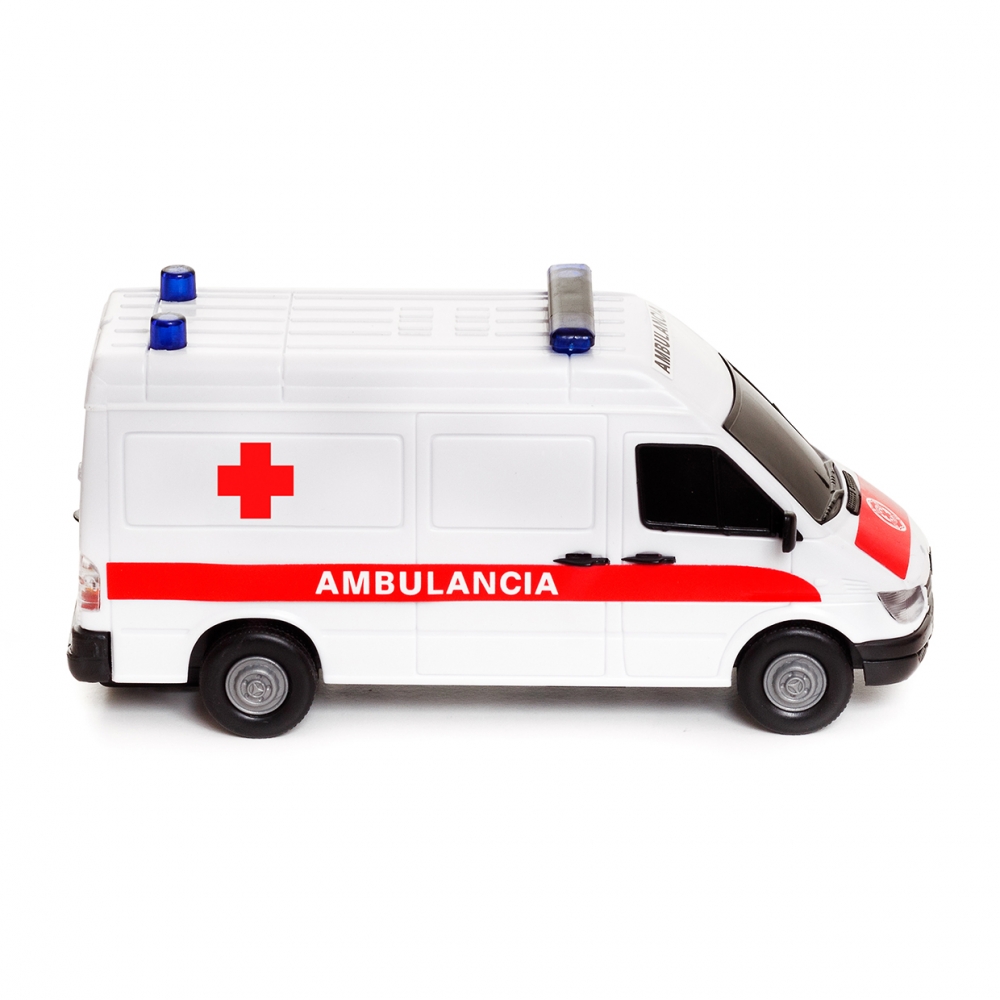 Imagen en la que se ve una ambulancia