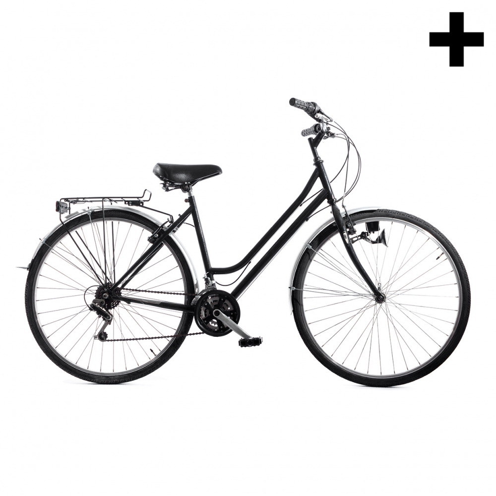 Imagen en la que se ve una bicicleta en perspectiva lateral