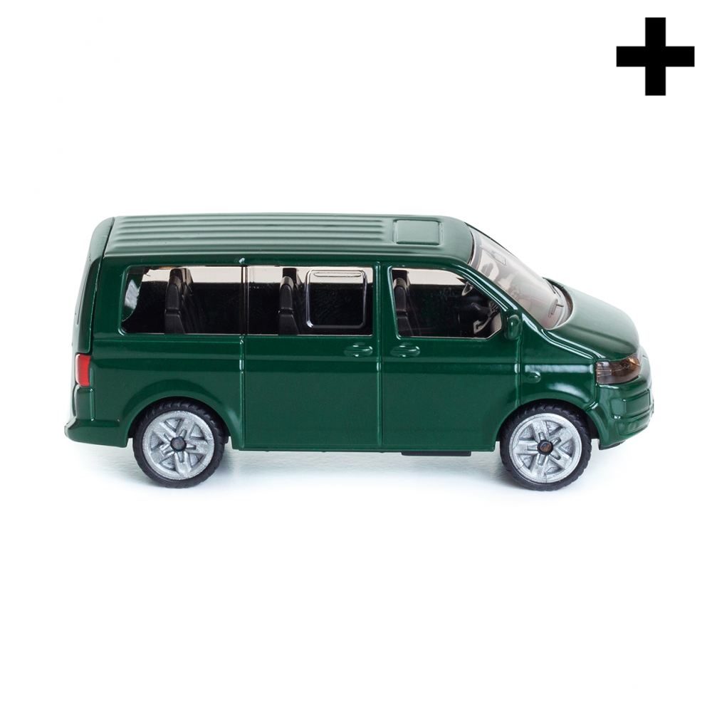 Imagen en la que se una furgoneta de pasajeros en perspectiva lateral