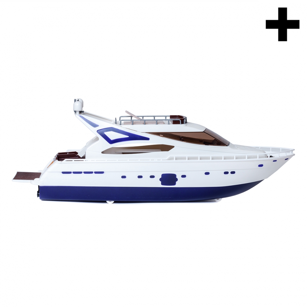 Imagen en la que se ve un yate en perspectiva lateral